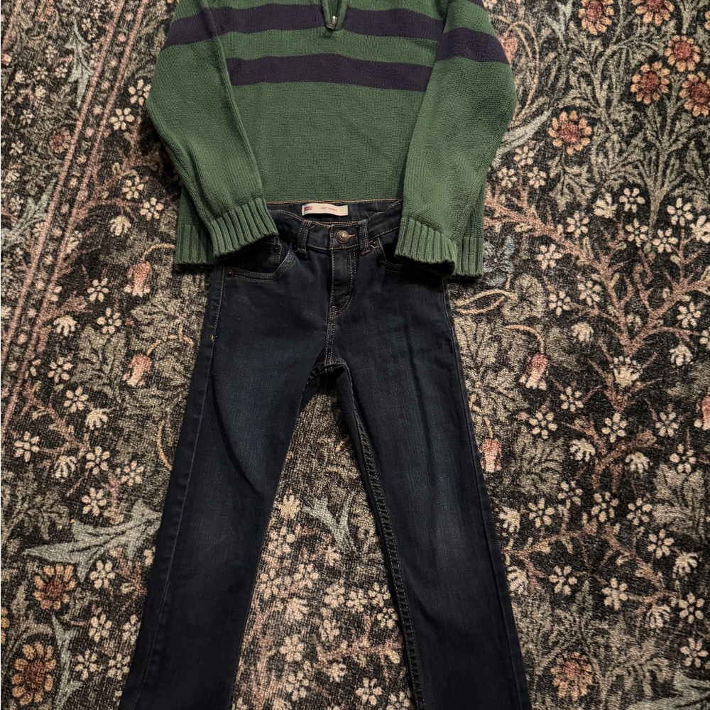 Levi's Green and Navy Kids Matching Set